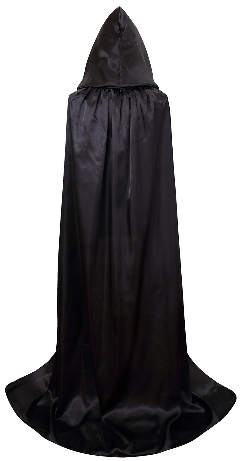 VGLOOK Unisex Hooded Halloween Christmas Cloak Costumes Party Cape Black - Image 3